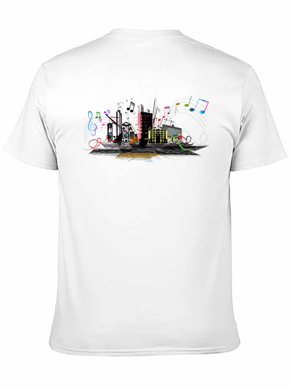Urban Music Graphic Tee - Black Cotton Blend