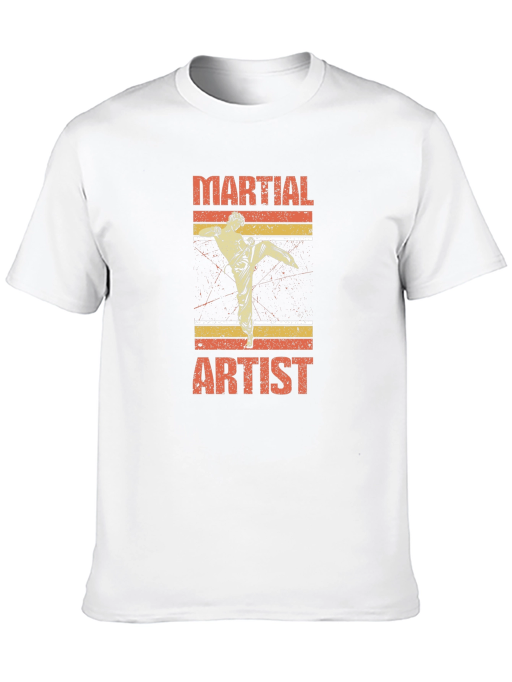 Martial Artist Graphic T-Shirt Retro Style
