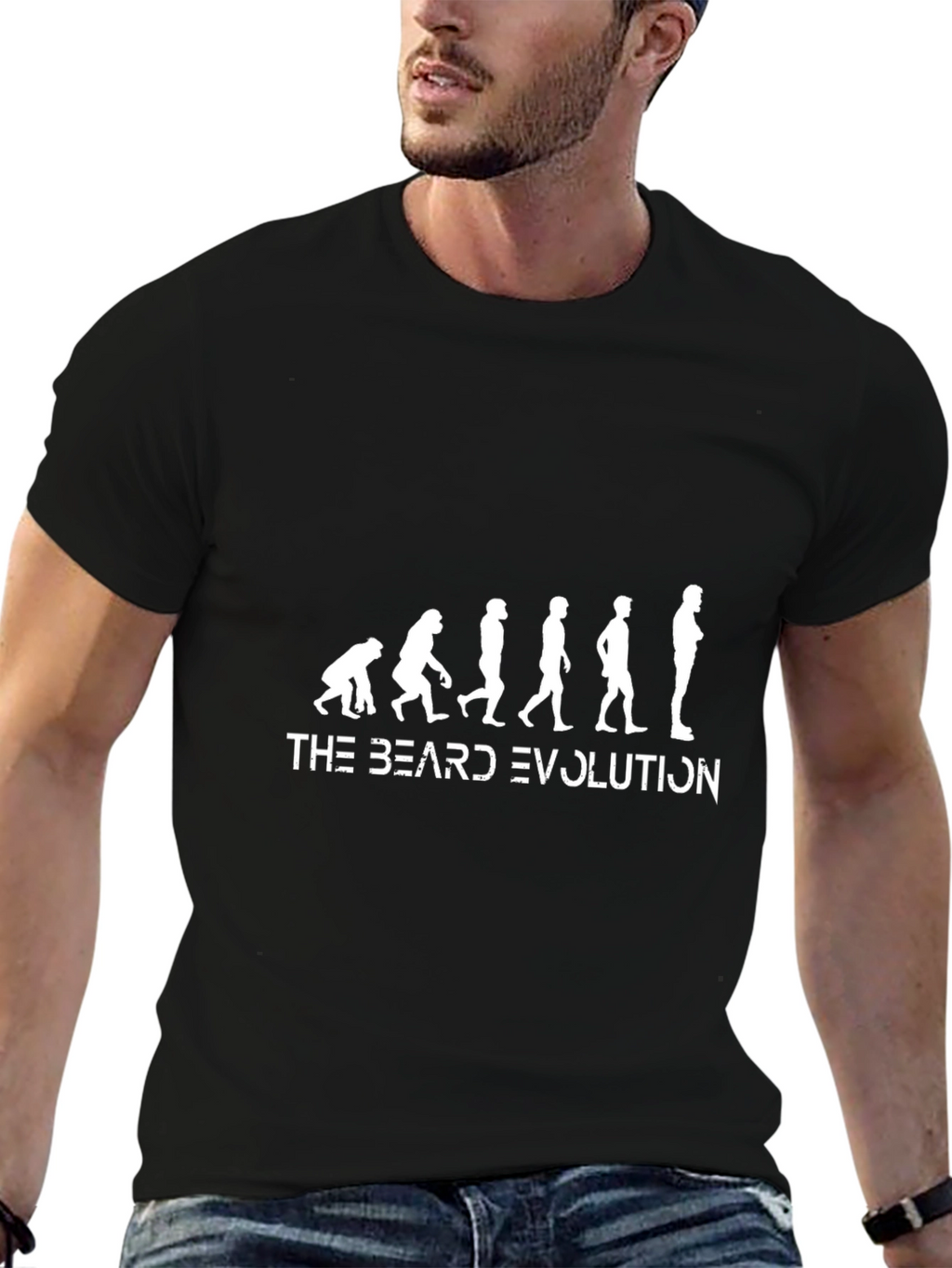 Beard Evolution T-Shirt Funny Bearded Man Tee