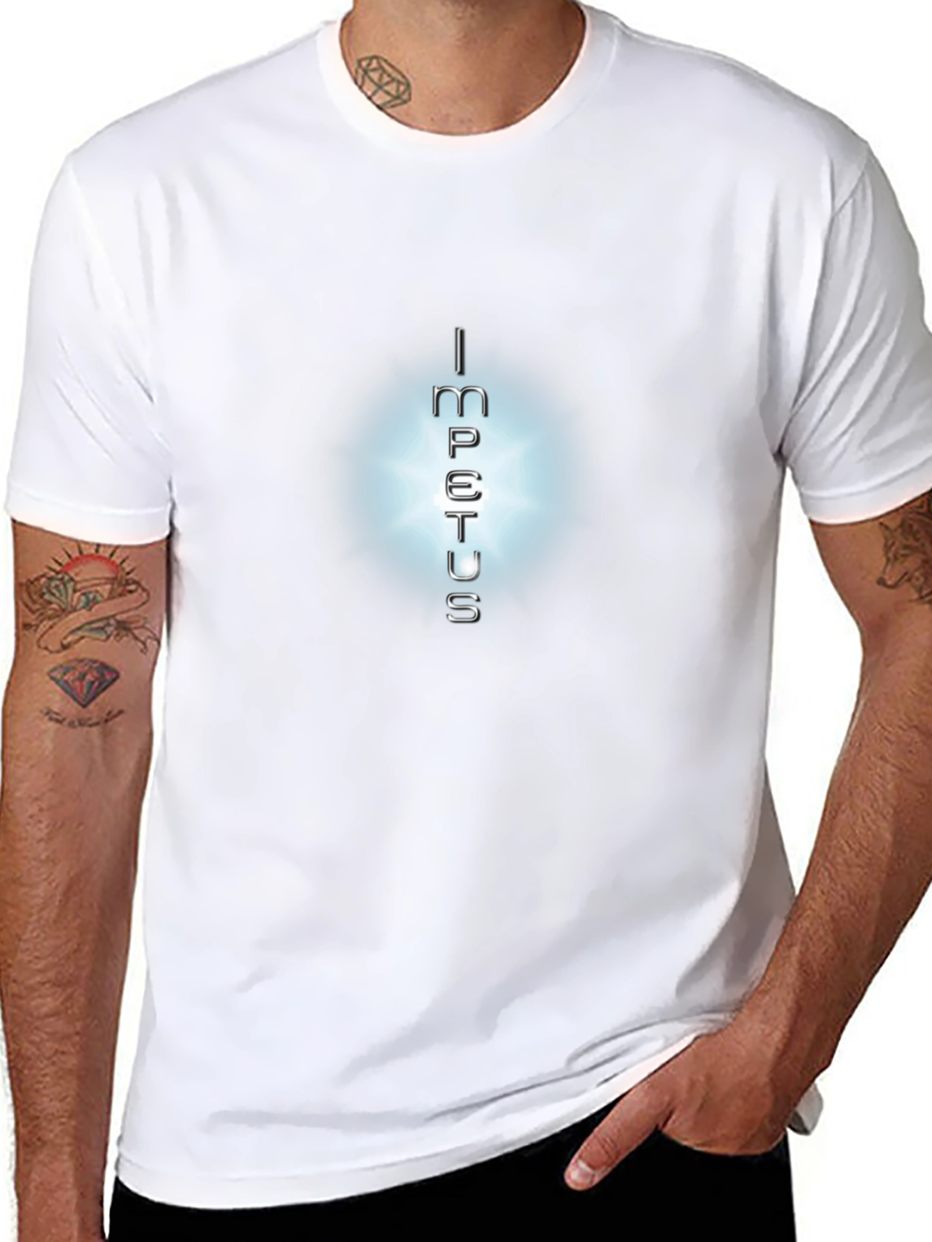 Impetus Graphic Tee: Soft Black Cotton T-Shirt