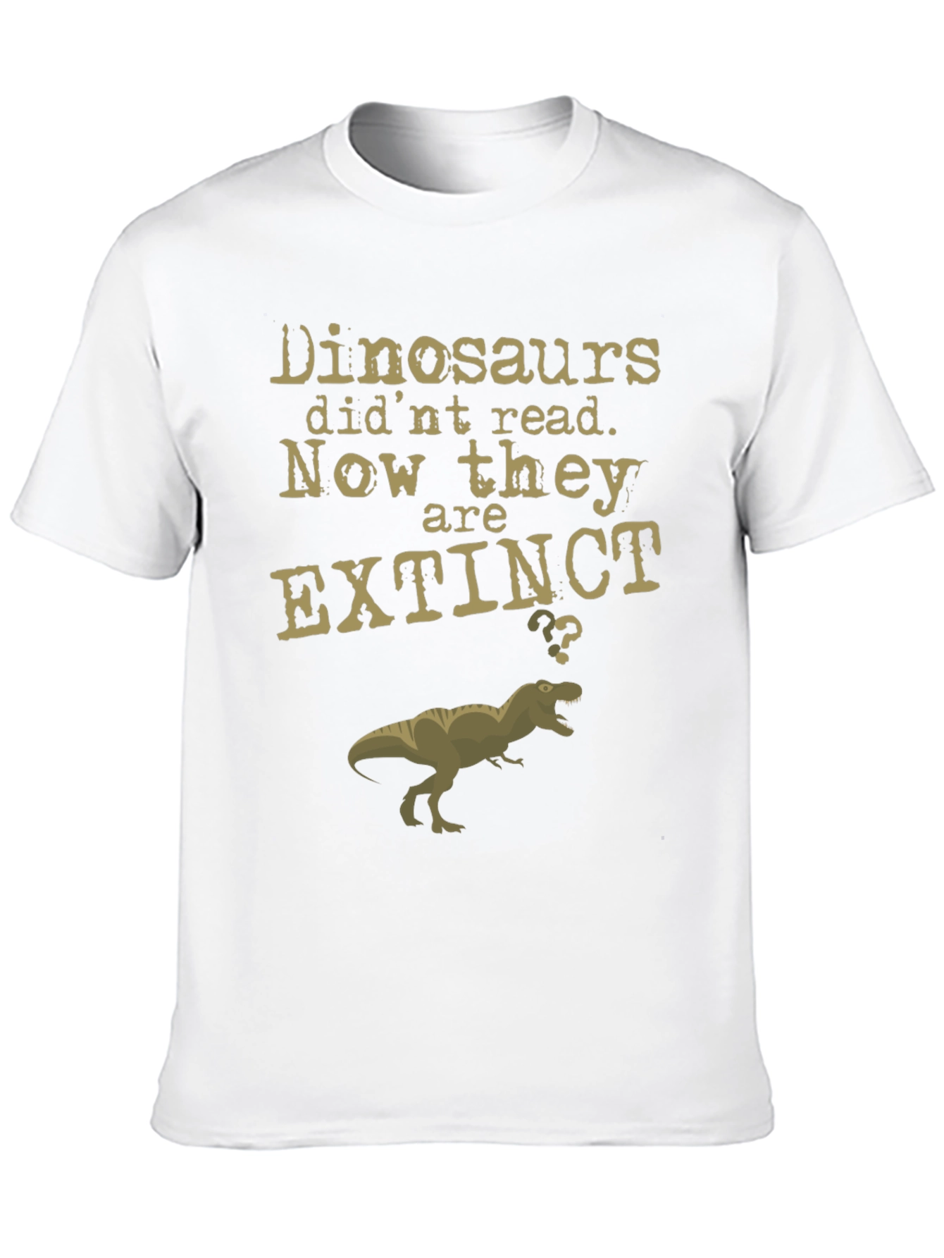 Dinosaurs Reading T-Shirt - Extinct Funny Tee