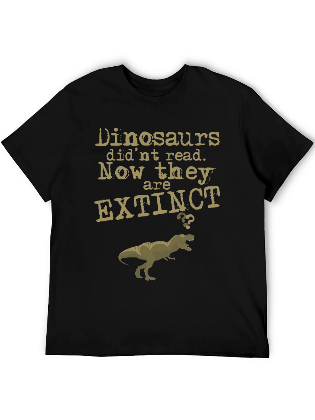 Dinosaurs Reading T-Shirt - Extinct Funny Tee