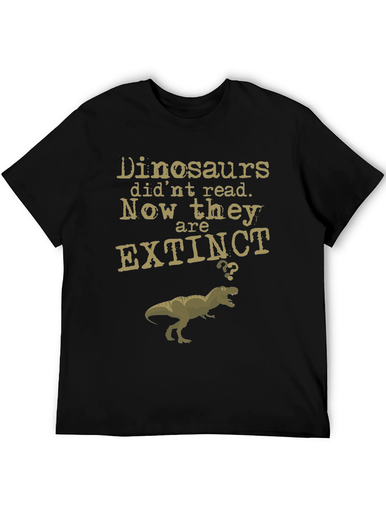 Dinosaurs Reading T-Shirt - Extinct Funny Tee