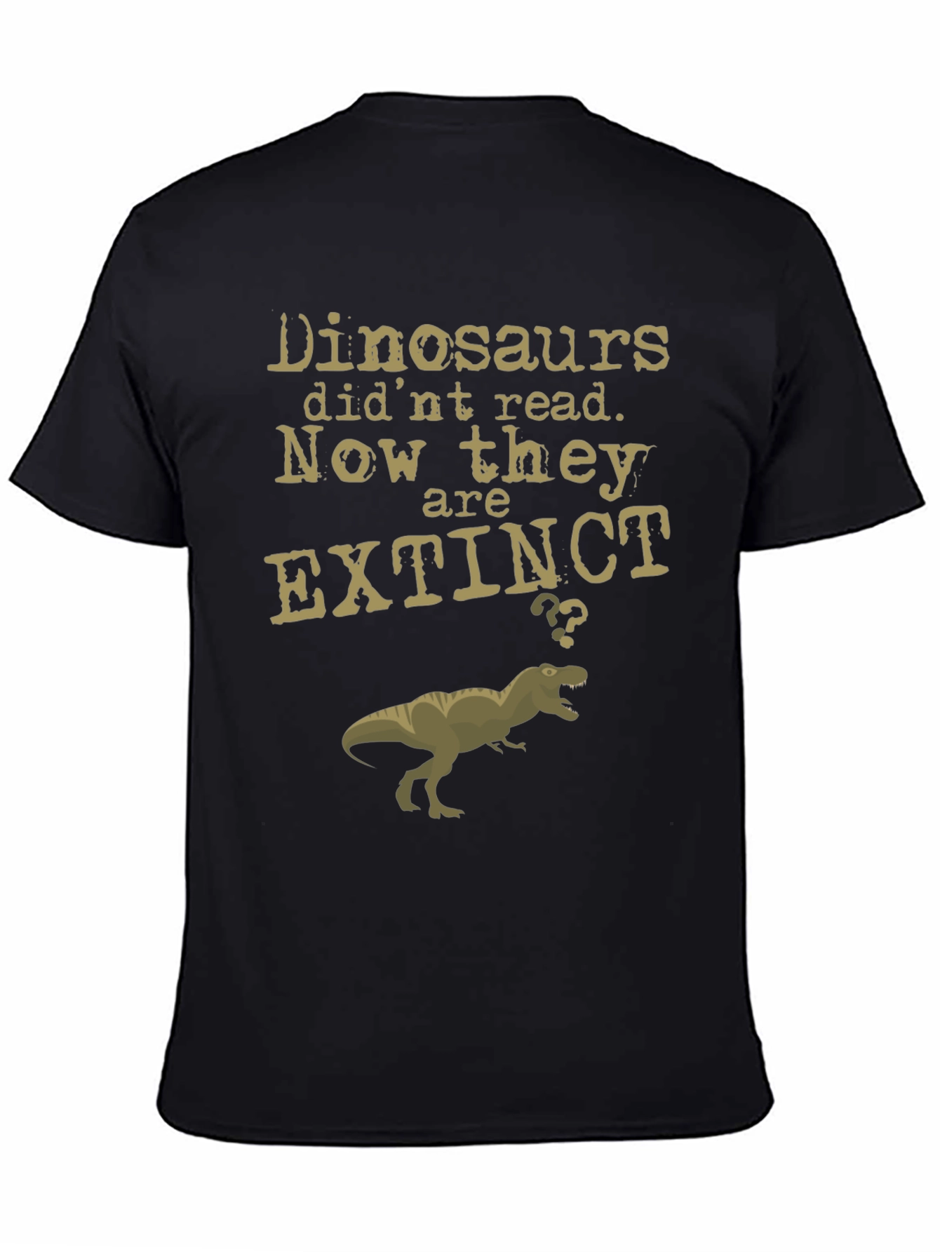 Dinosaurs Reading T-Shirt - Extinct Funny Tee