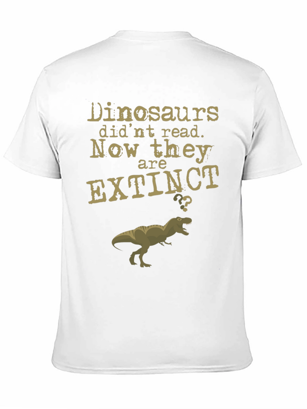 Dinosaurs Reading T-Shirt - Extinct Funny Tee