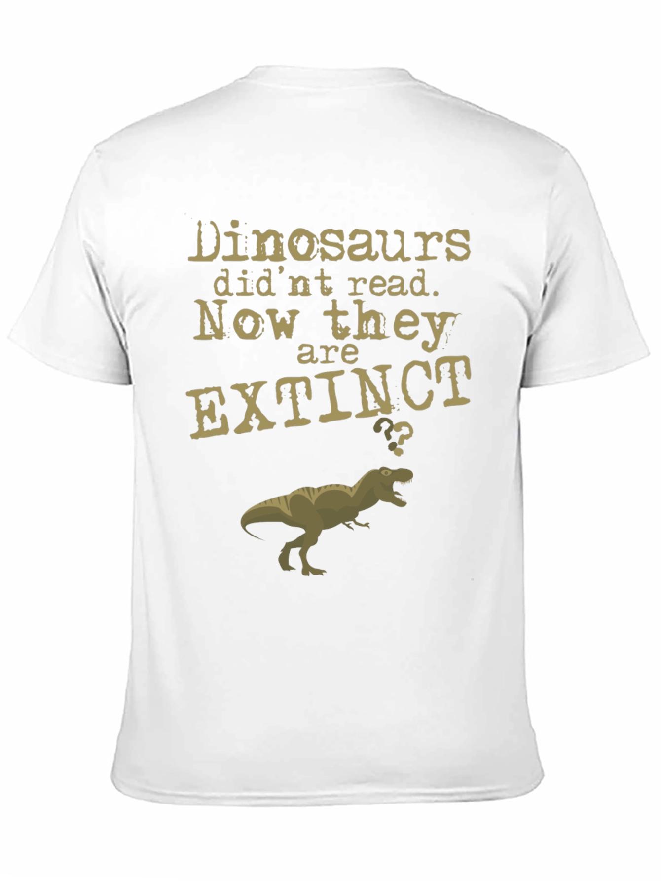 Dinosaurs Reading T-Shirt - Extinct Funny Tee