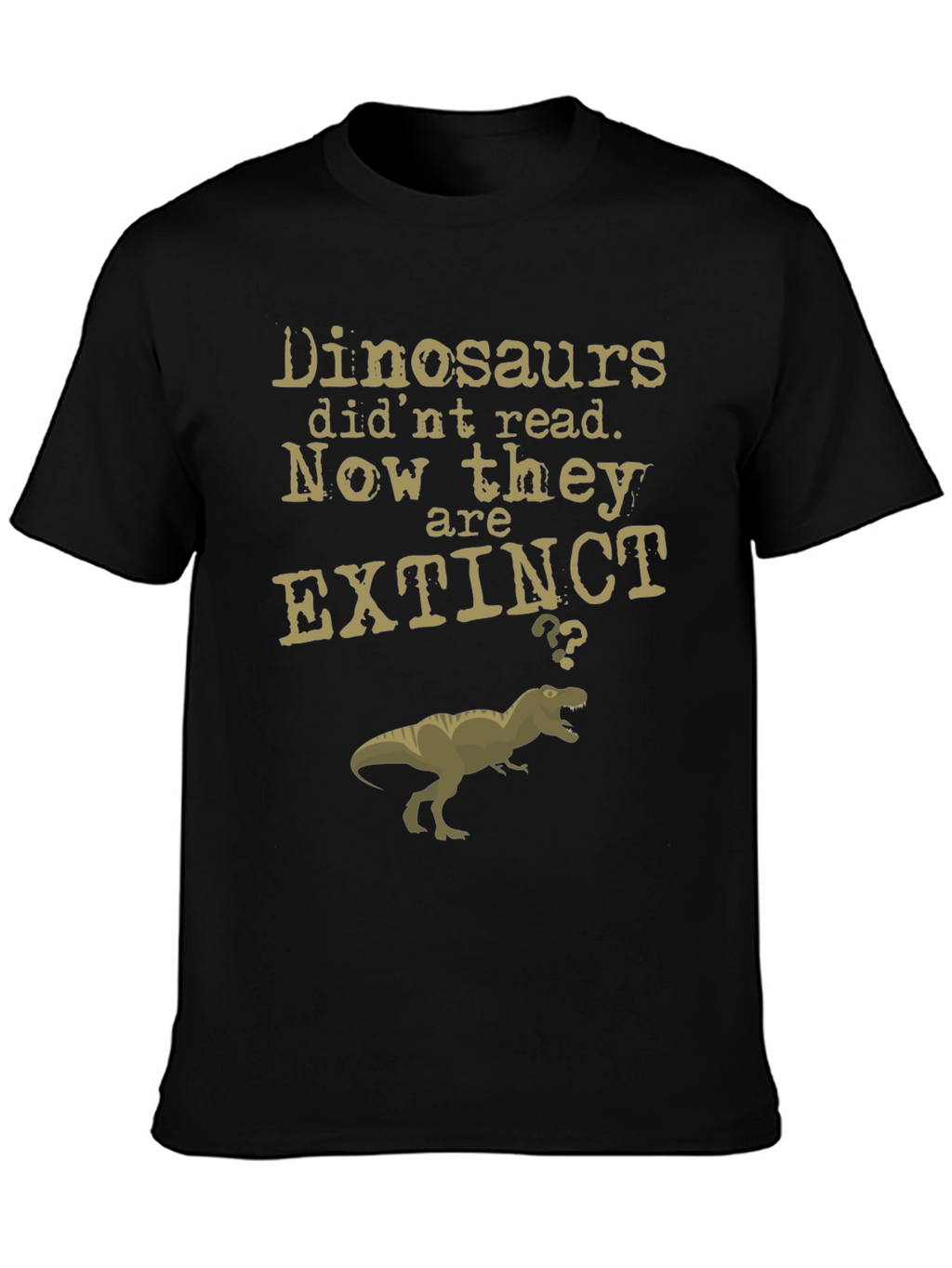 Dinosaurs Reading T-Shirt - Extinct Funny Tee