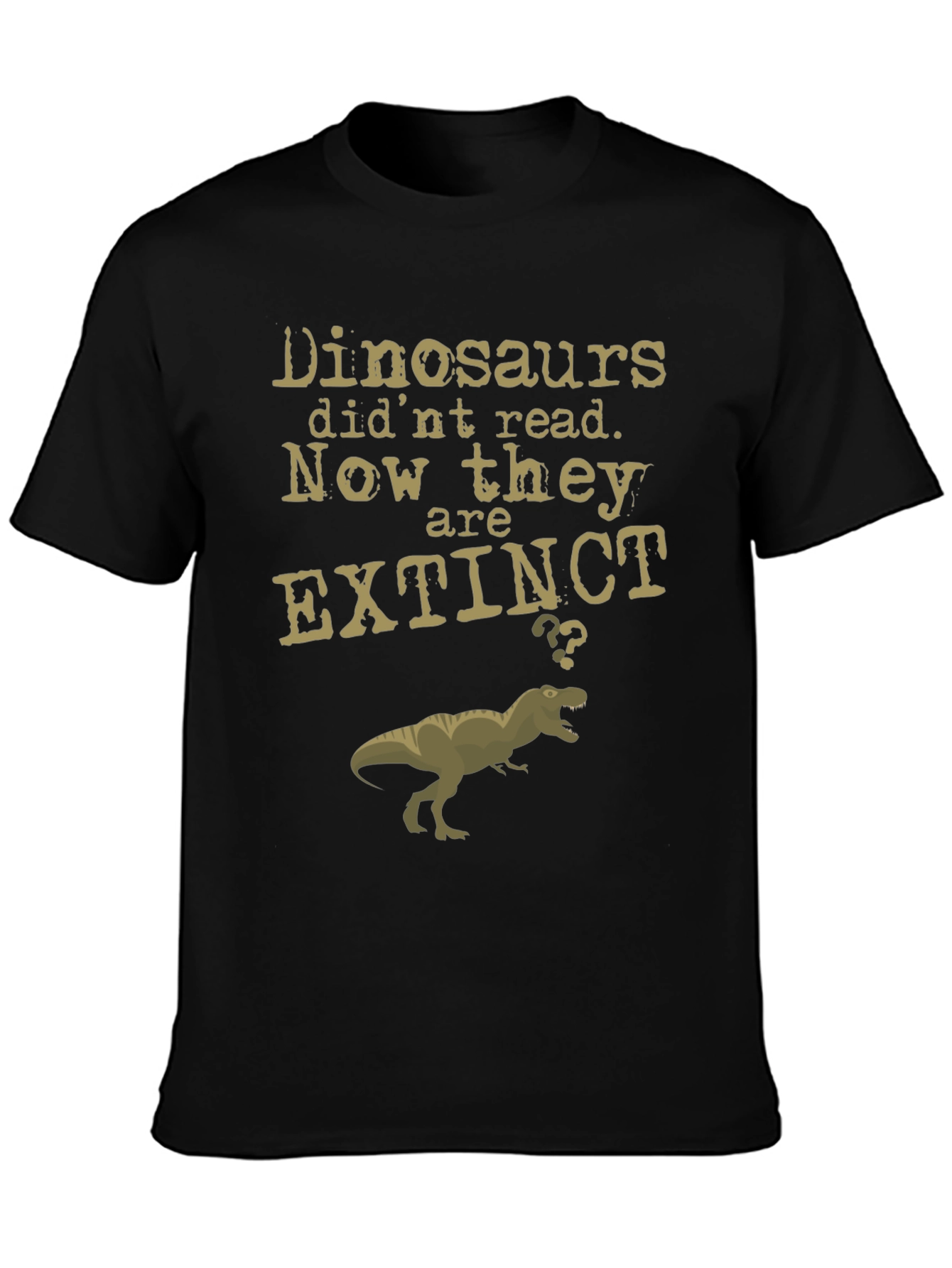 Dinosaurs Reading T-Shirt - Extinct Funny Tee