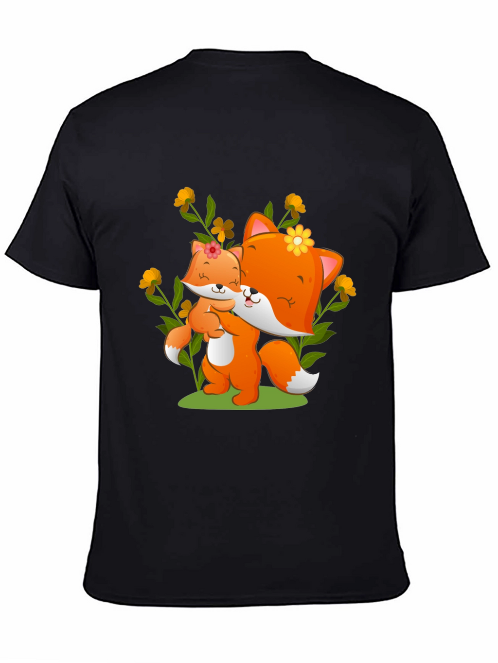 Cute Fox & Cub Graphic Tee