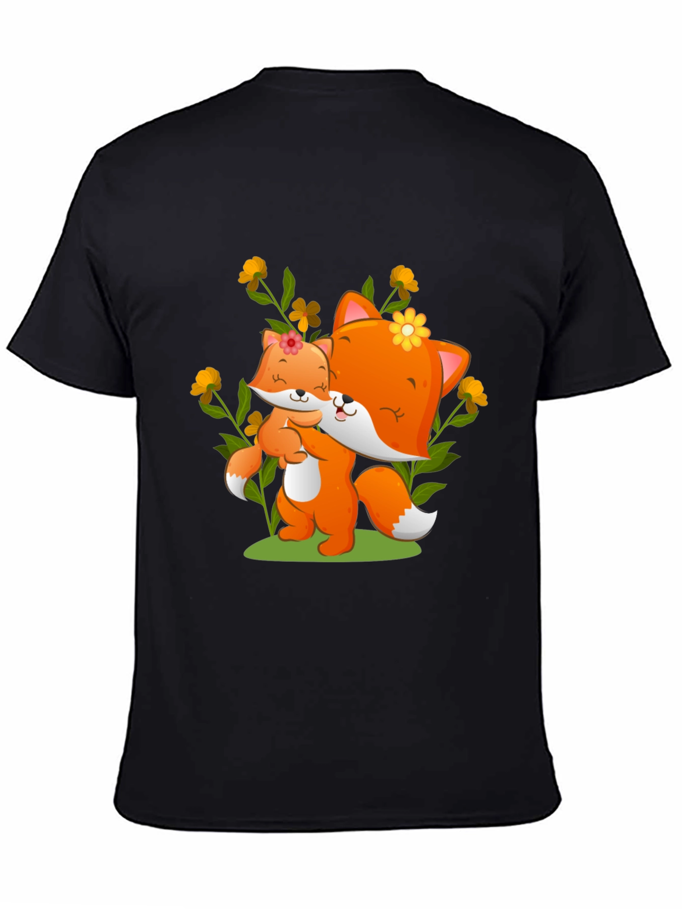 Cute Fox & Cub Graphic Tee