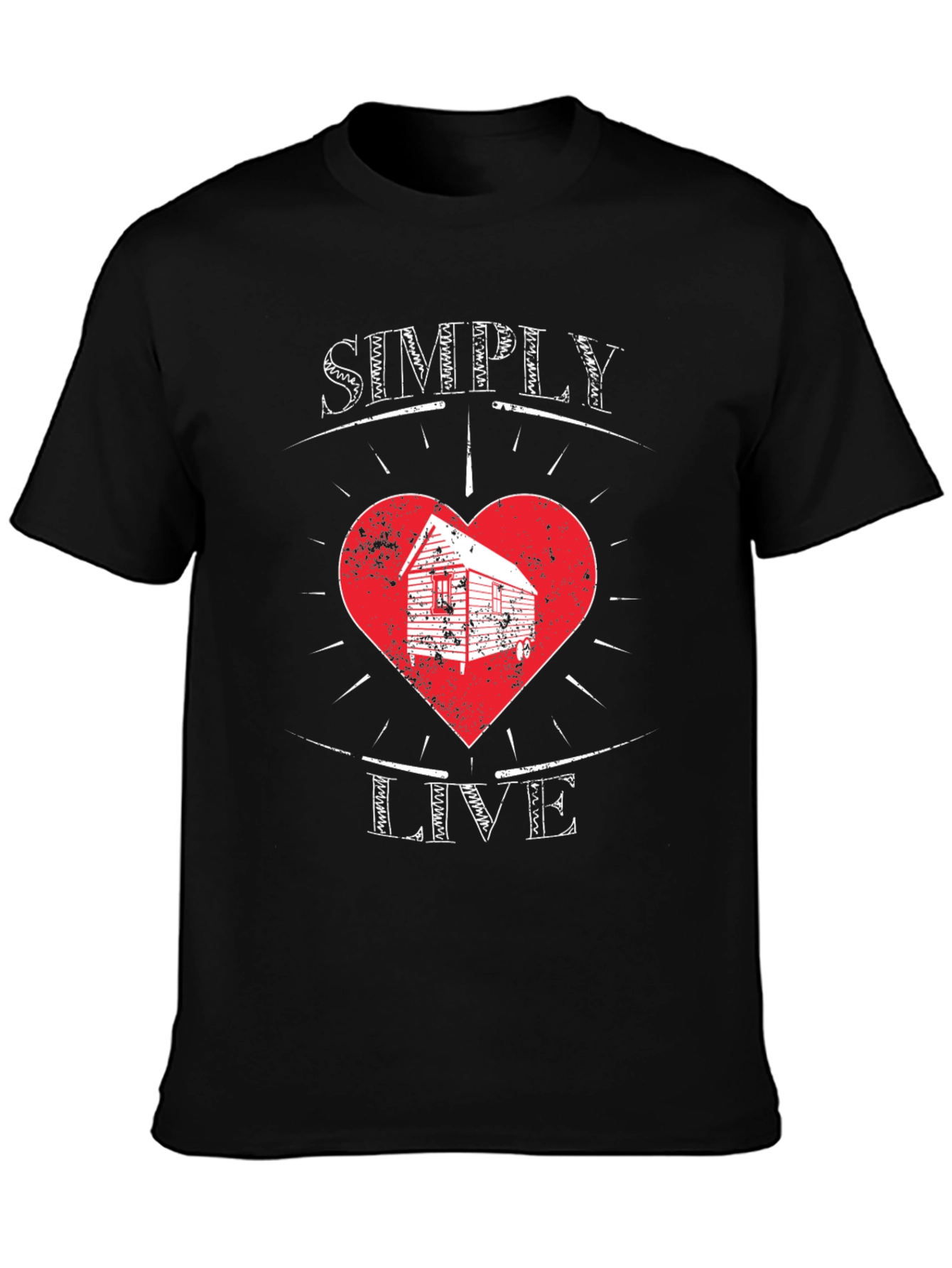 Simply Live Heart Graphic T-Shirt