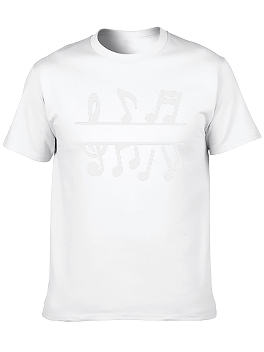 Musical Notes Graphic T-Shirt - Black Cotton Tee