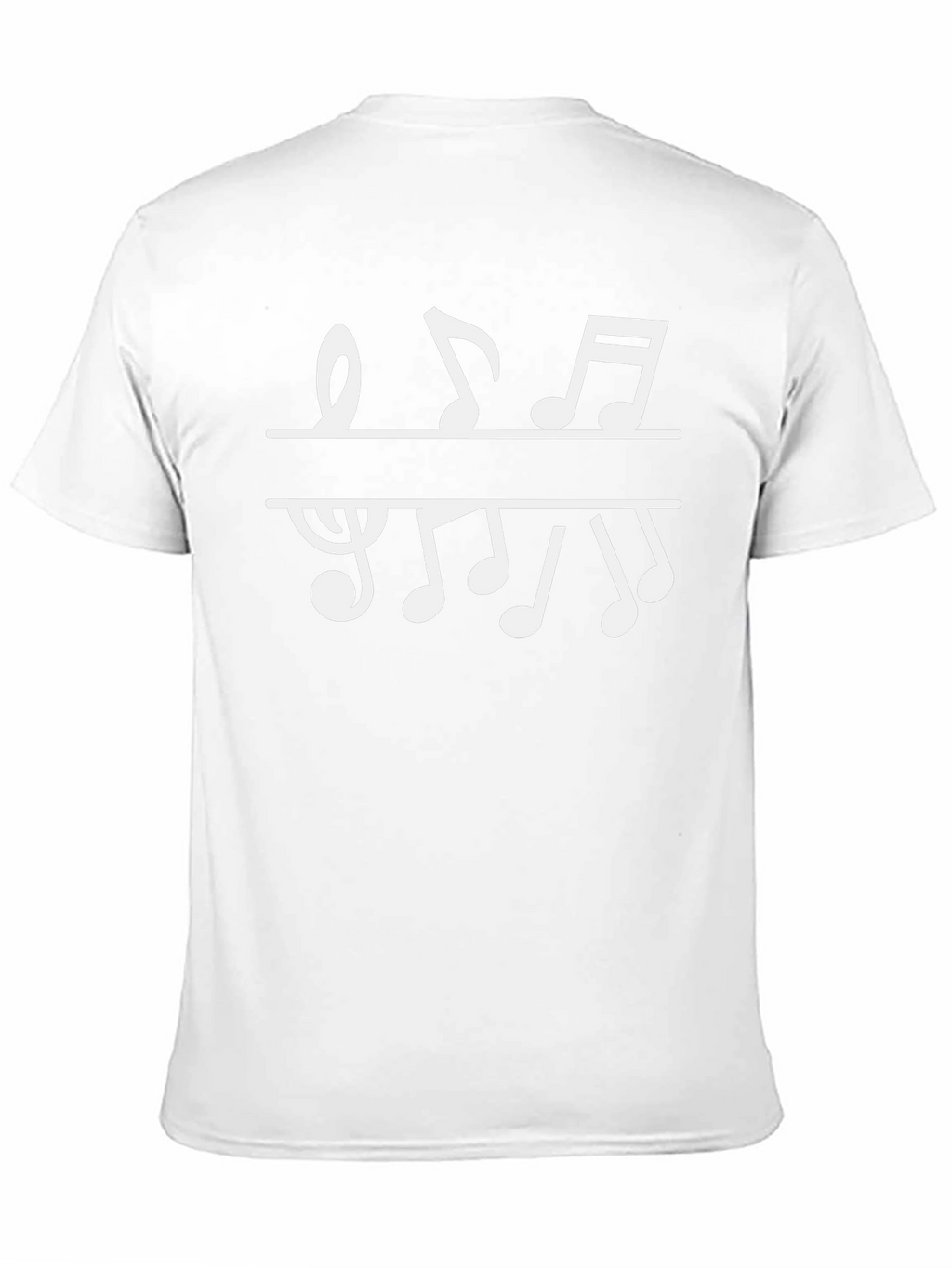 Musical Notes Graphic T-Shirt - Black Cotton Tee