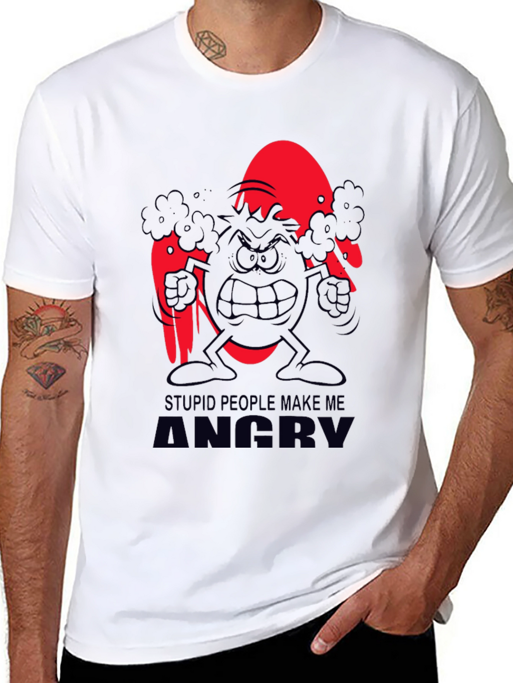 Angry Egg Graphic T-Shirt