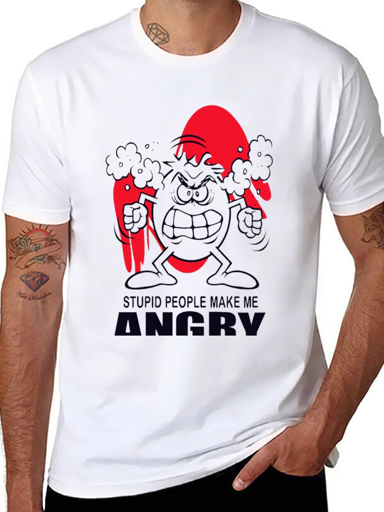 Angry Egg Graphic T-Shirt
