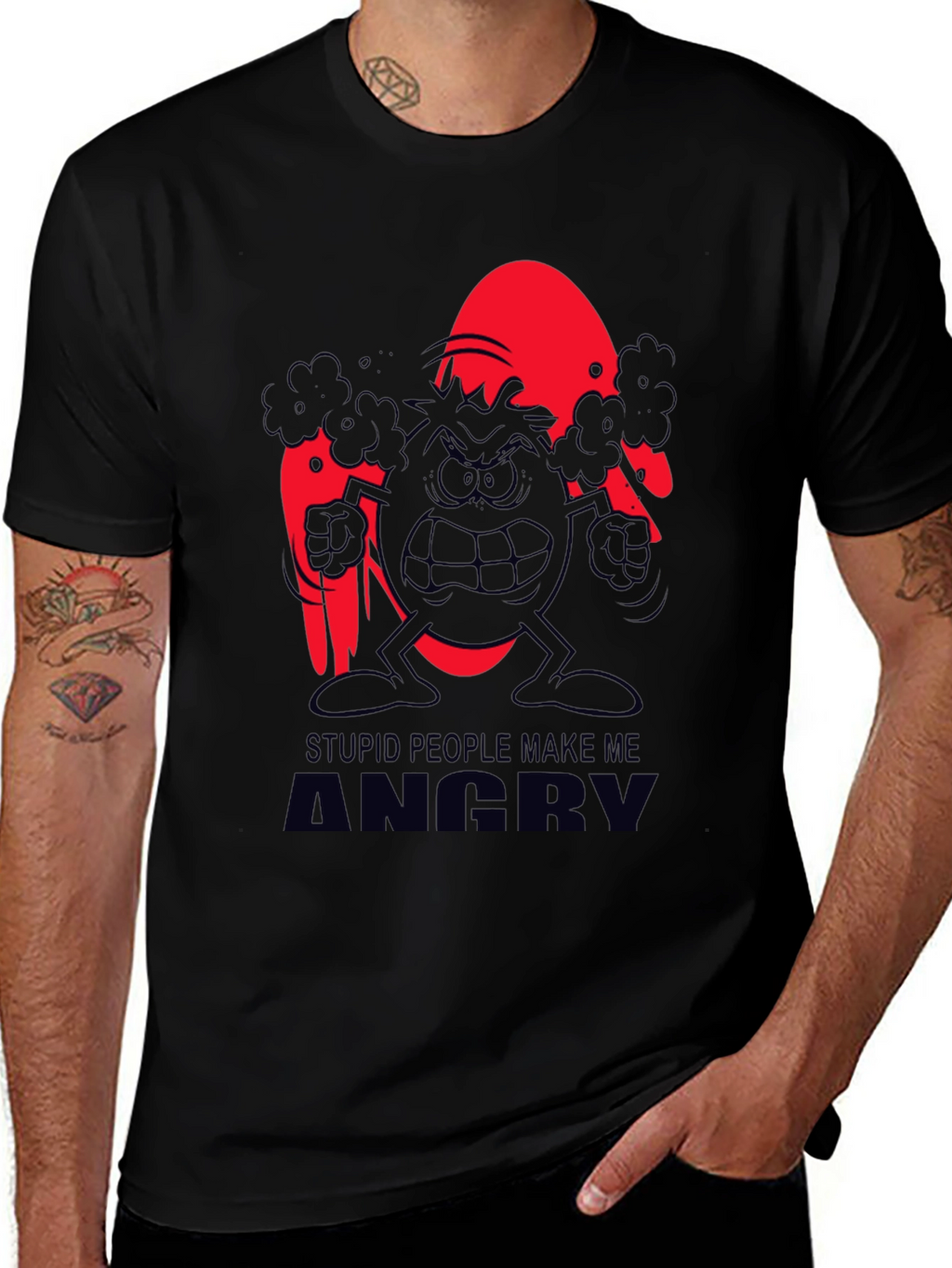 Angry Egg Graphic T-Shirt