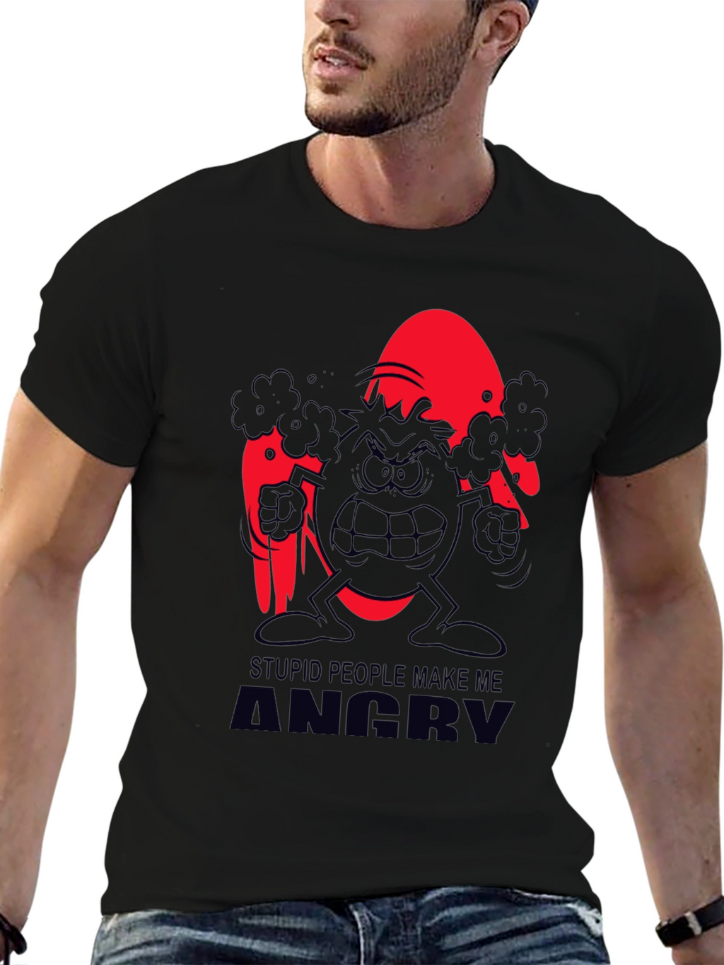 Angry Egg Graphic T-Shirt