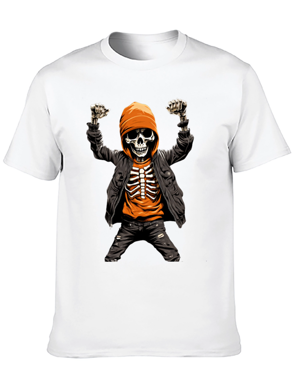 Skeleton Graphic Tee - Edgy Street Style
