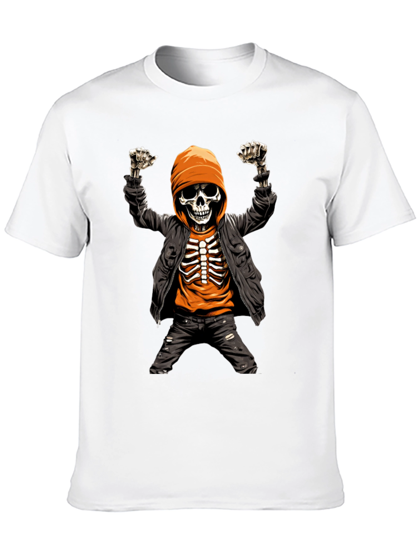 Skeleton Graphic Tee - Edgy Street Style