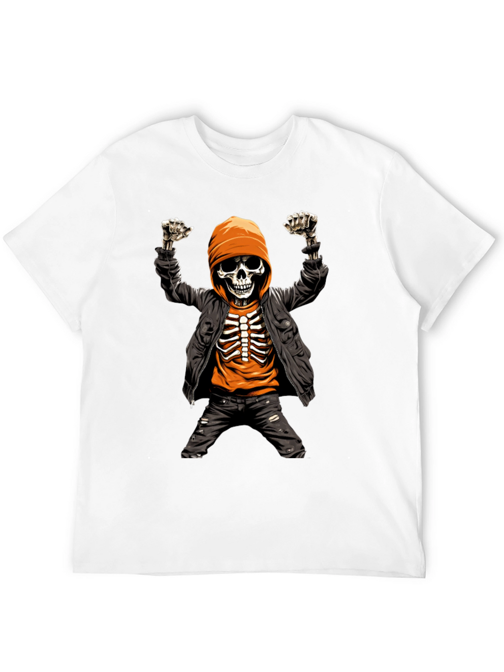 Skeleton Graphic Tee - Edgy Street Style