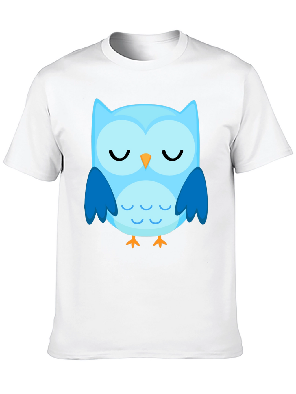 Cute Blue Owl Graphic T-Shirt