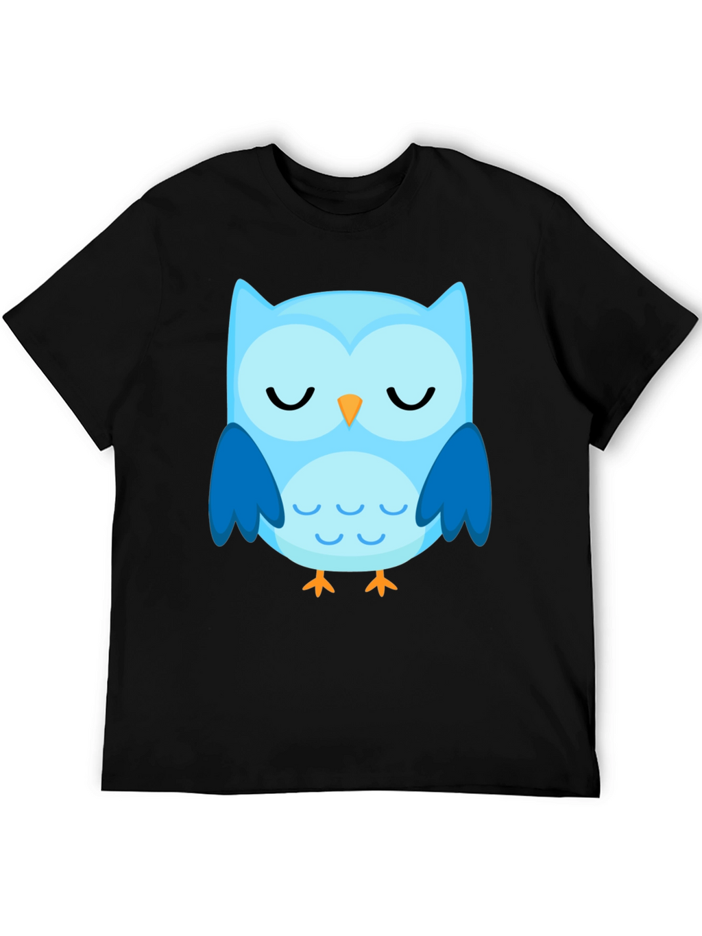 Cute Blue Owl Graphic T-Shirt