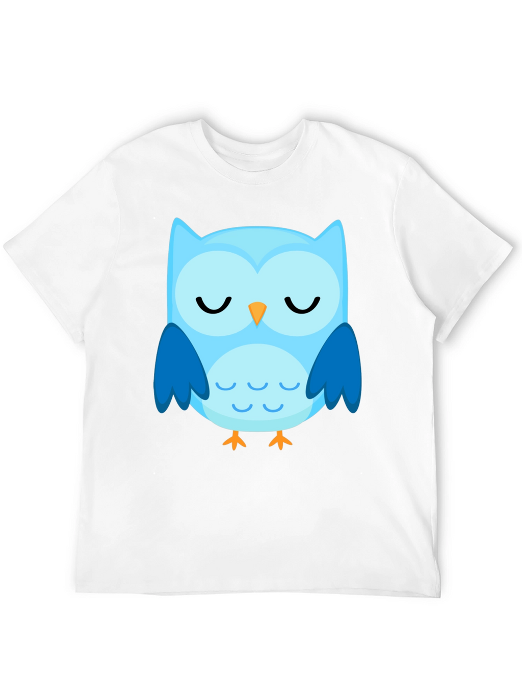 Cute Blue Owl Graphic T-Shirt