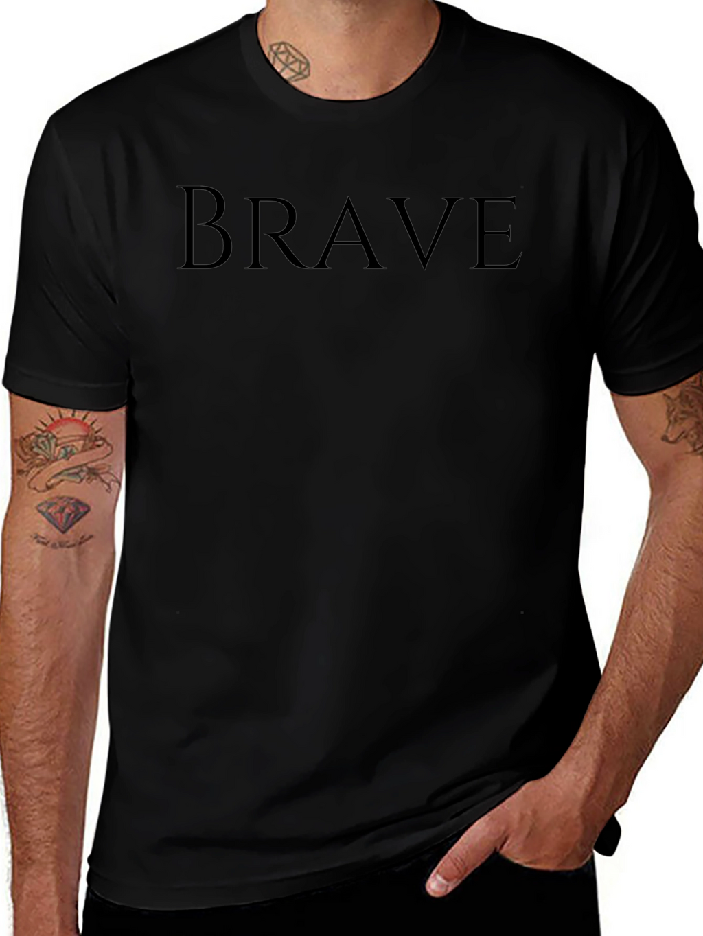 Brave Graphic Tee - Mens Black T-Shirt