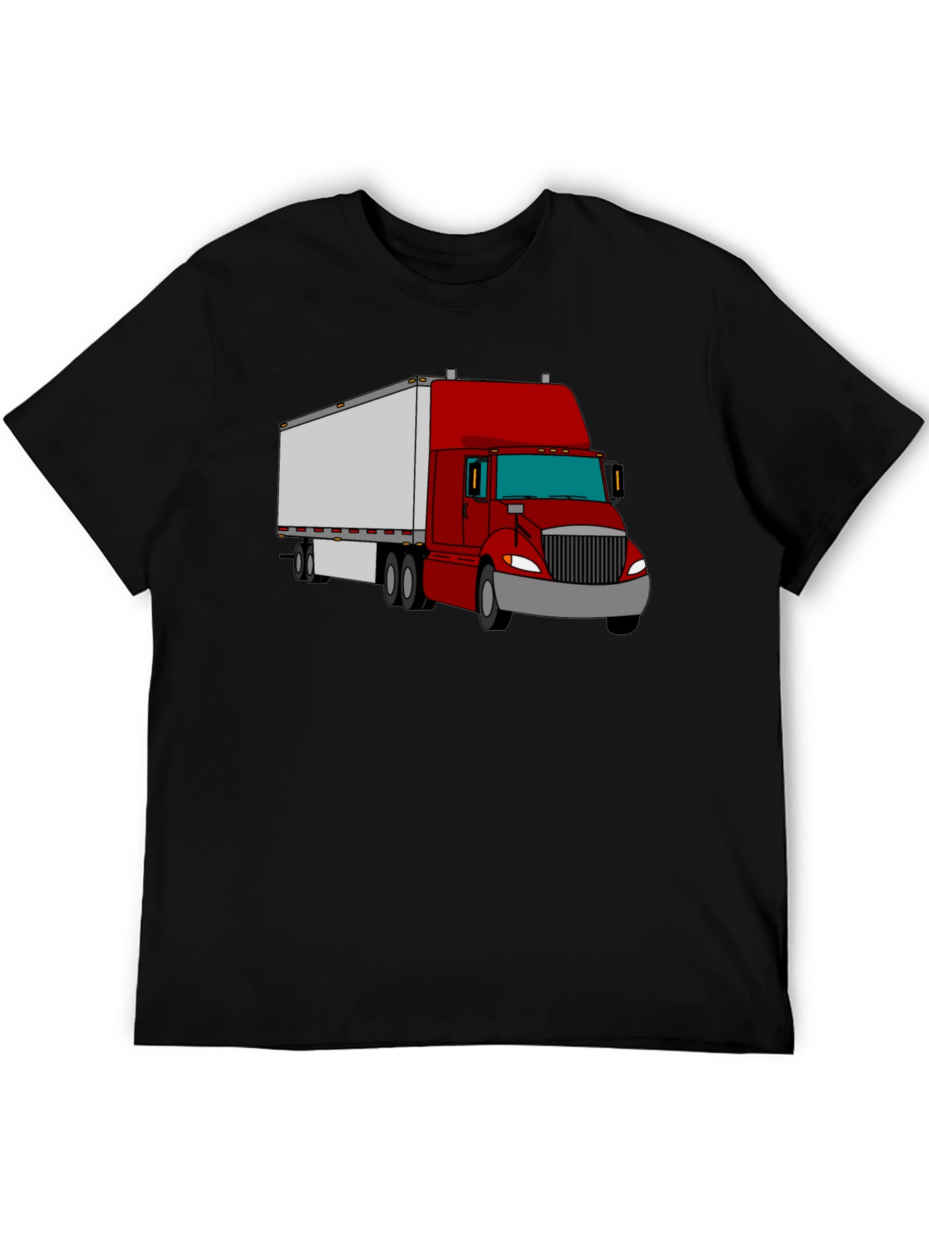 Truck Graphic Tee - Cool Black Cotton Shirt