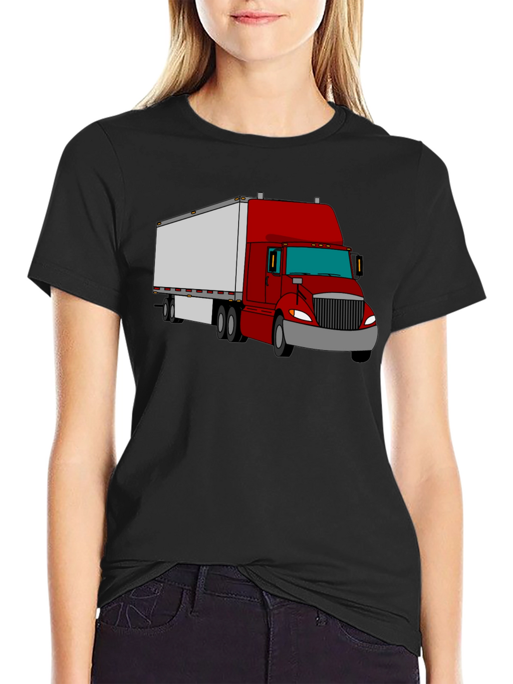Truck Graphic Tee - Cool Black Cotton Shirt