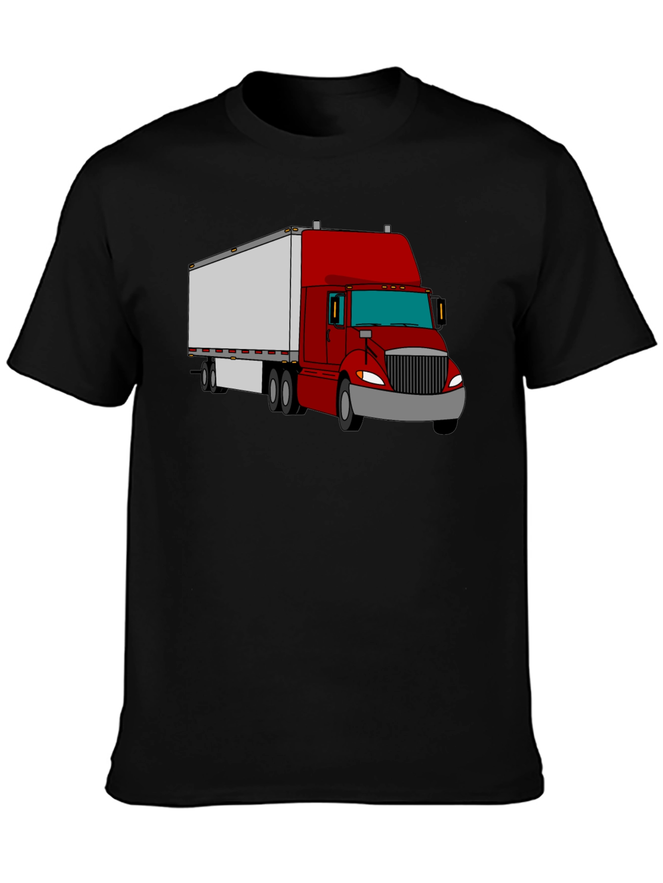 Truck Graphic Tee - Cool Black Cotton Shirt