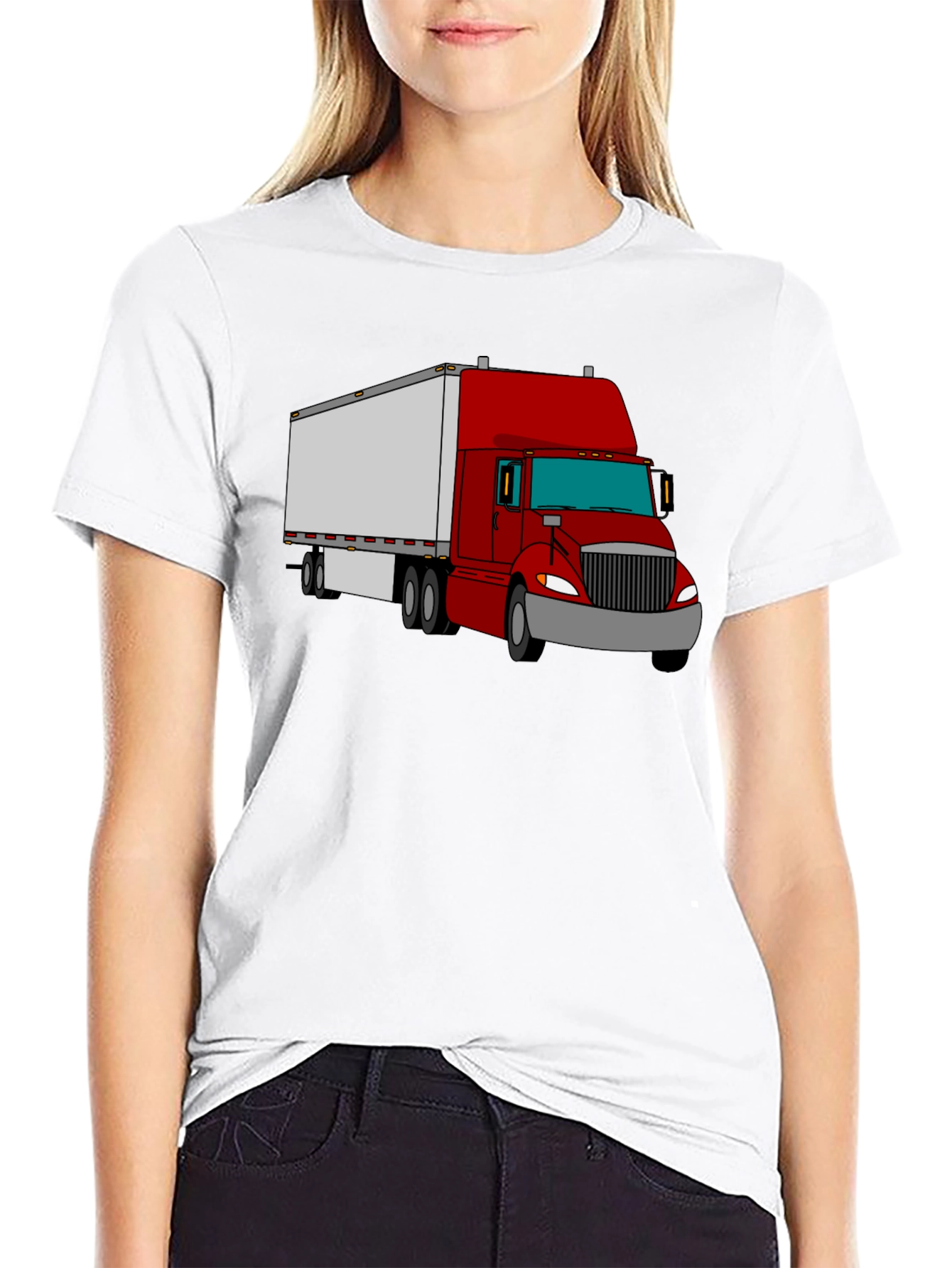 Truck Graphic Tee - Cool Black Cotton Shirt