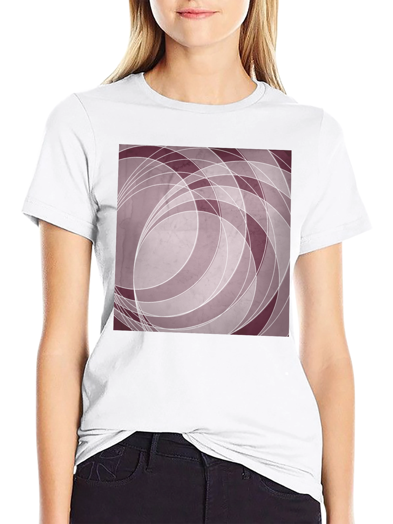 Abstract Geometric Circle Art T-Shirt