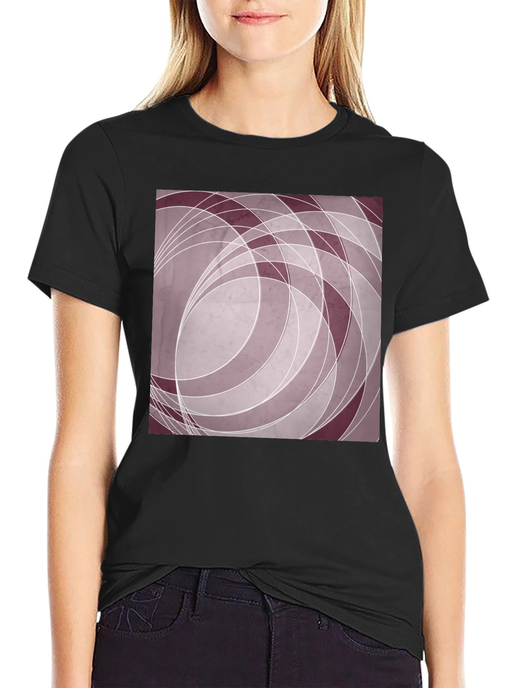 Abstract Geometric Circle Art T-Shirt