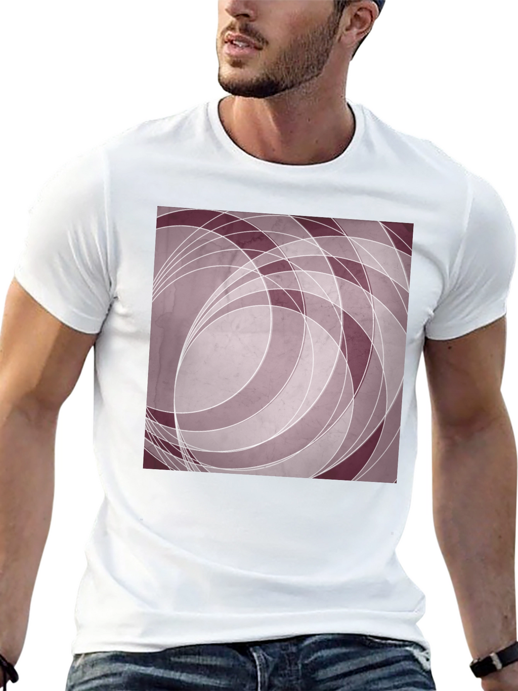 Abstract Geometric Circle Art T-Shirt