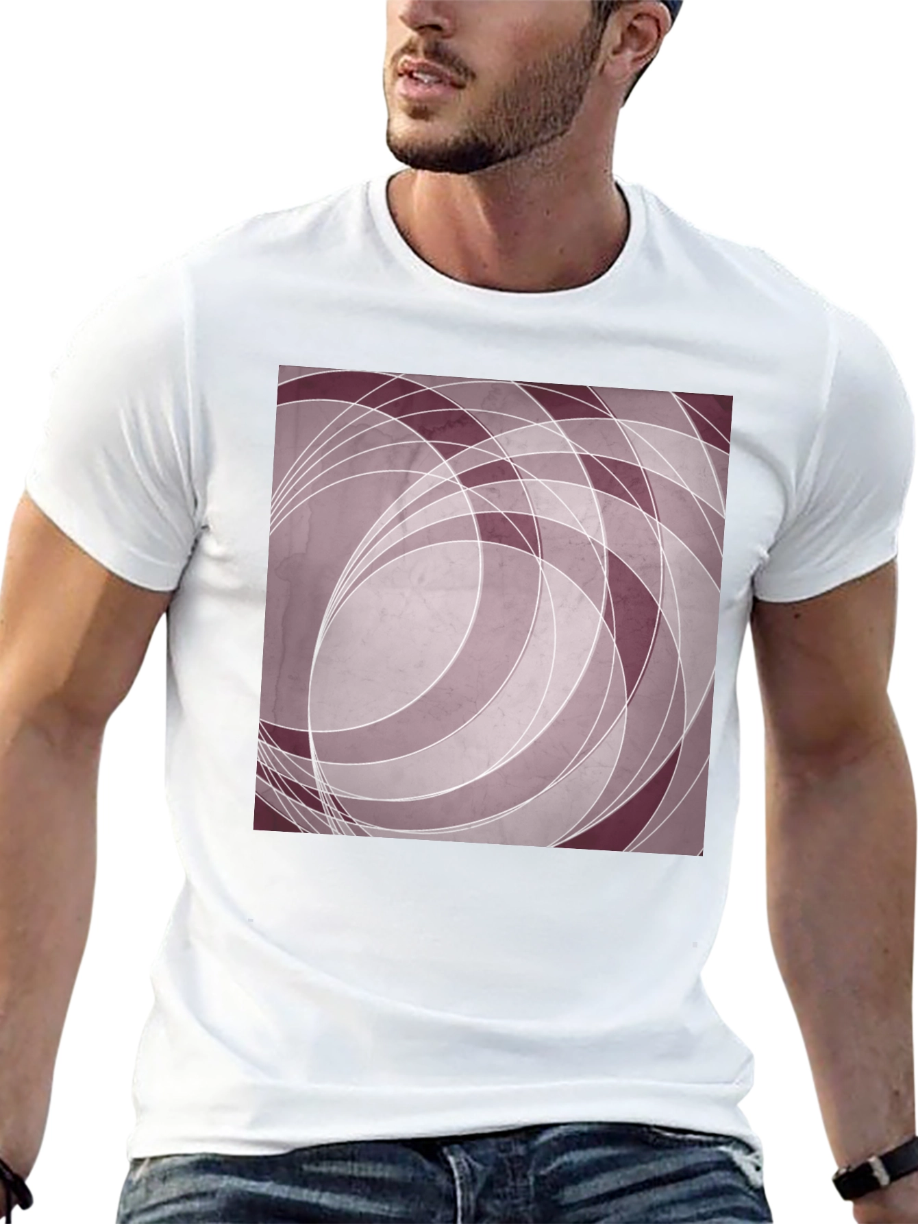 Abstract Geometric Circle Art T-Shirt