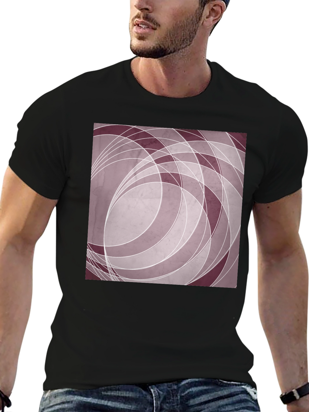 Abstract Geometric Circle Art T-Shirt