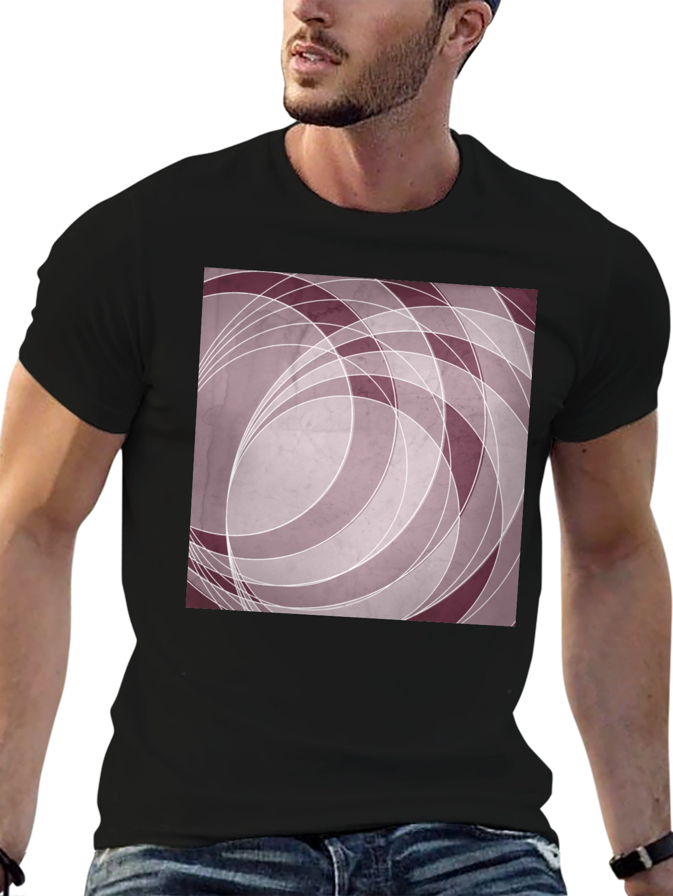 Abstract Geometric Circle Art T-Shirt