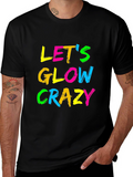 Lets Glow Crazy Black Graphic Tee
