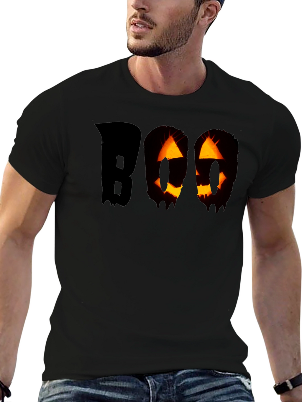Halloween Boo Pumpkin Face T-Shirt