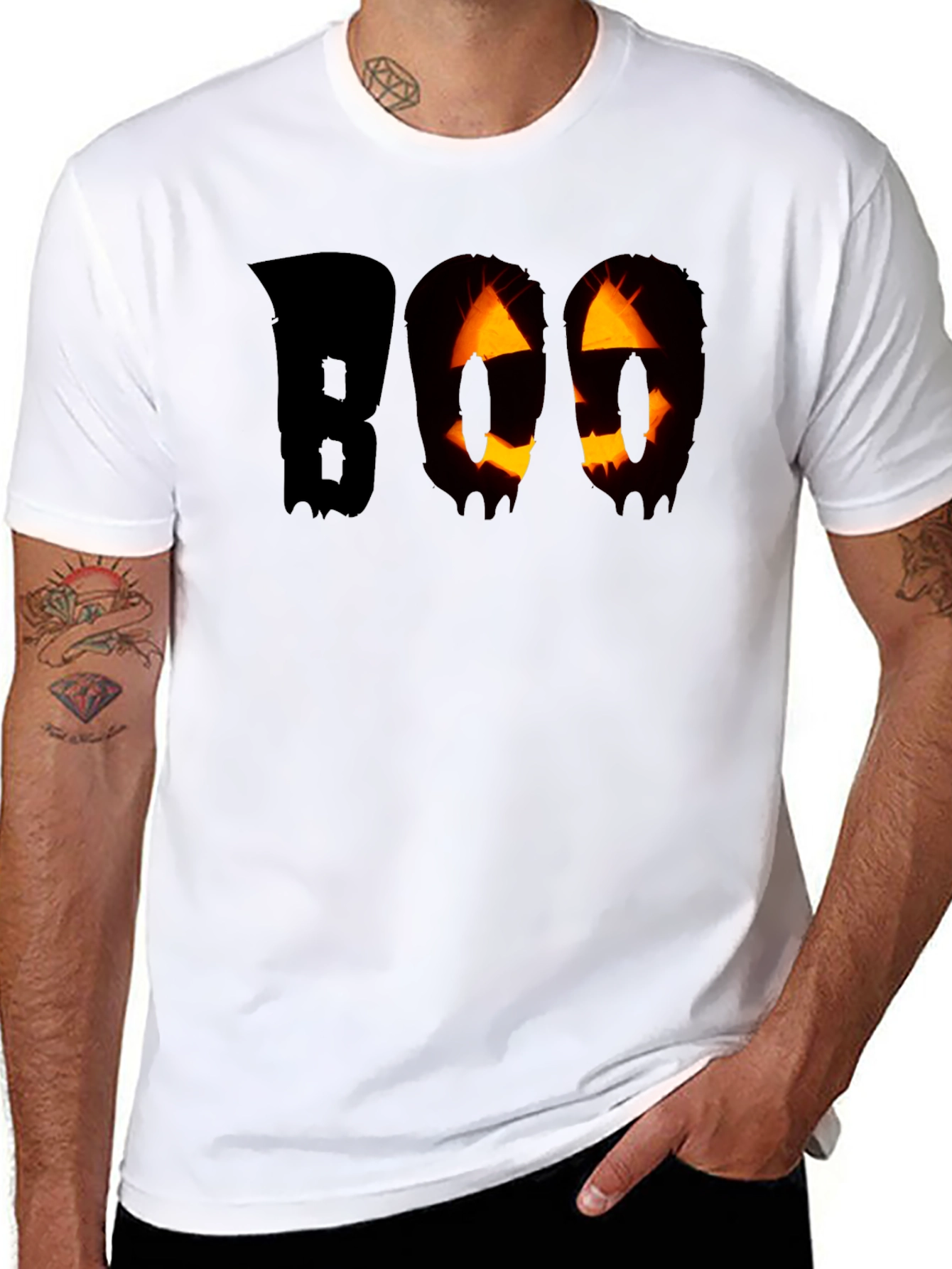 Halloween Boo Pumpkin Face T-Shirt