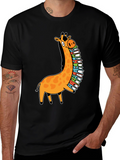 Giraffe Reading T-Shirt - Book Lover Tee