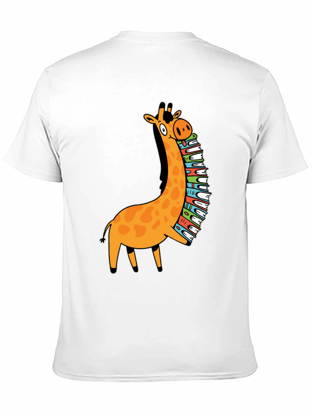 Giraffe Reading T-Shirt - Book Lover Tee