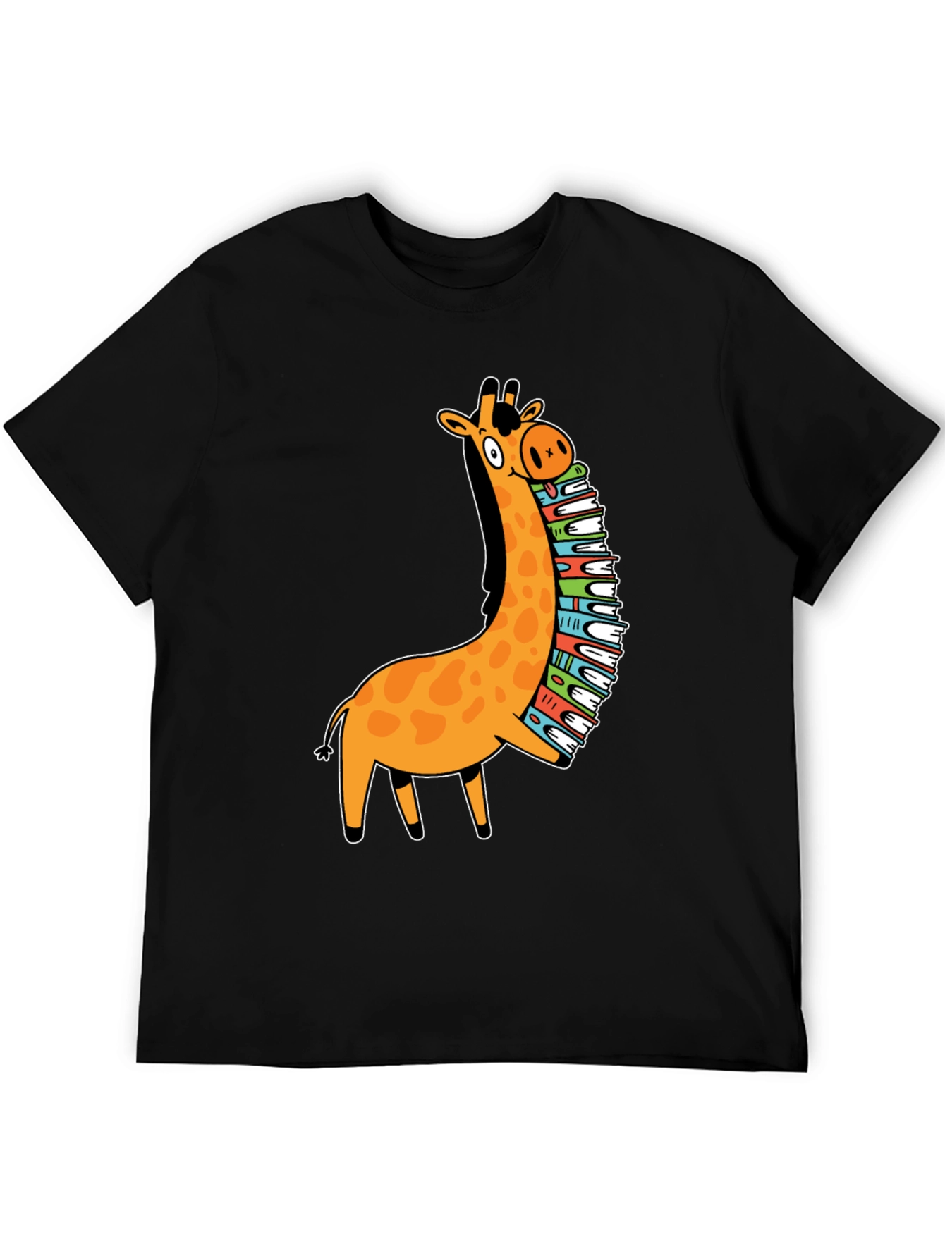 Giraffe Reading T-Shirt - Book Lover Tee