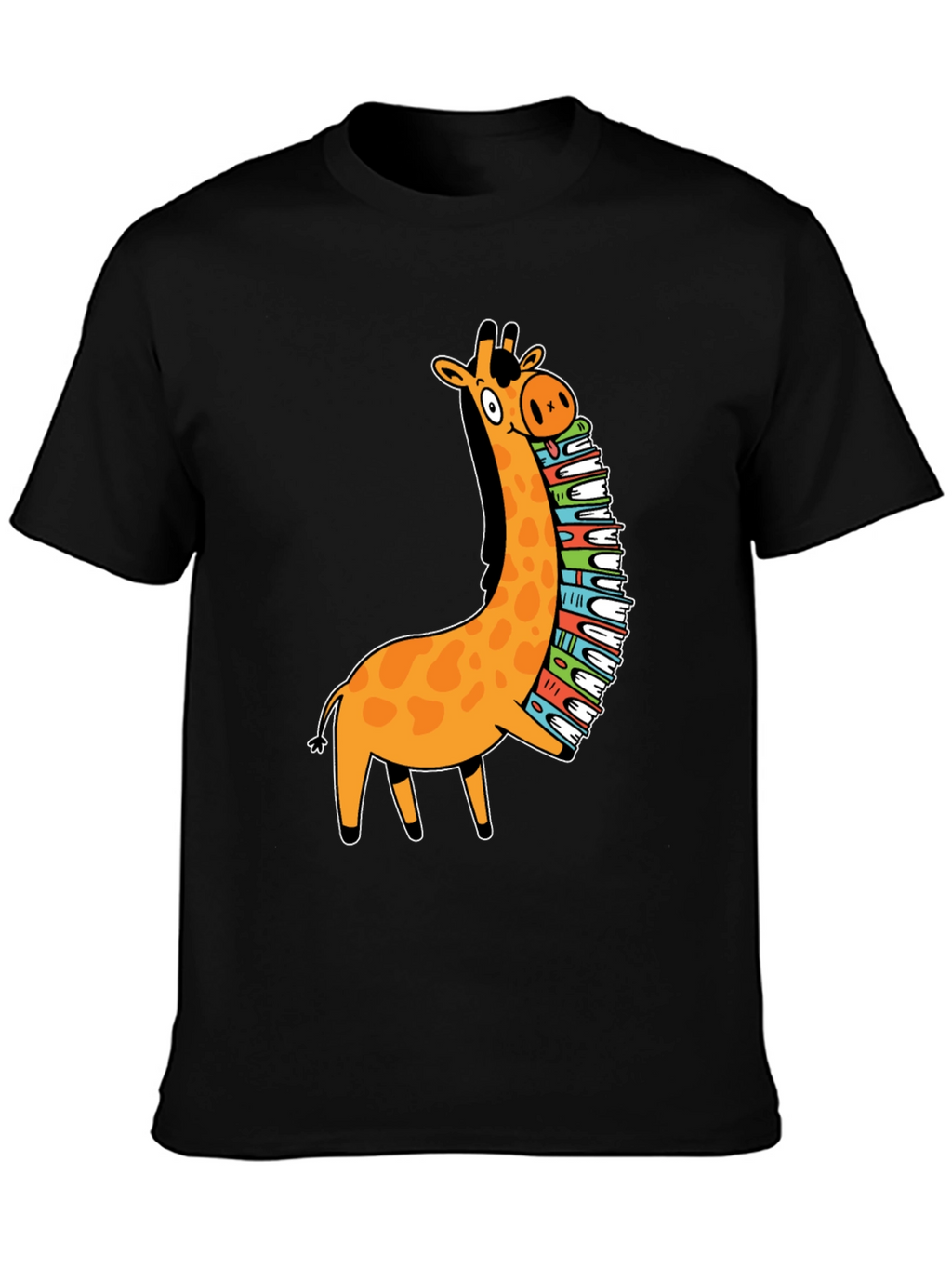 Giraffe Reading T-Shirt - Book Lover Tee