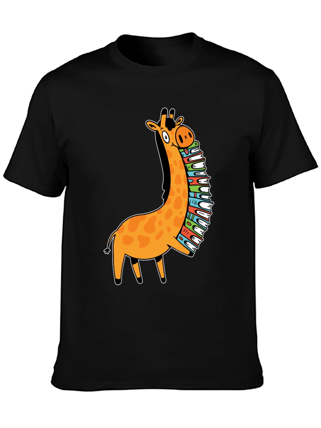 Giraffe Reading T-Shirt - Book Lover Tee