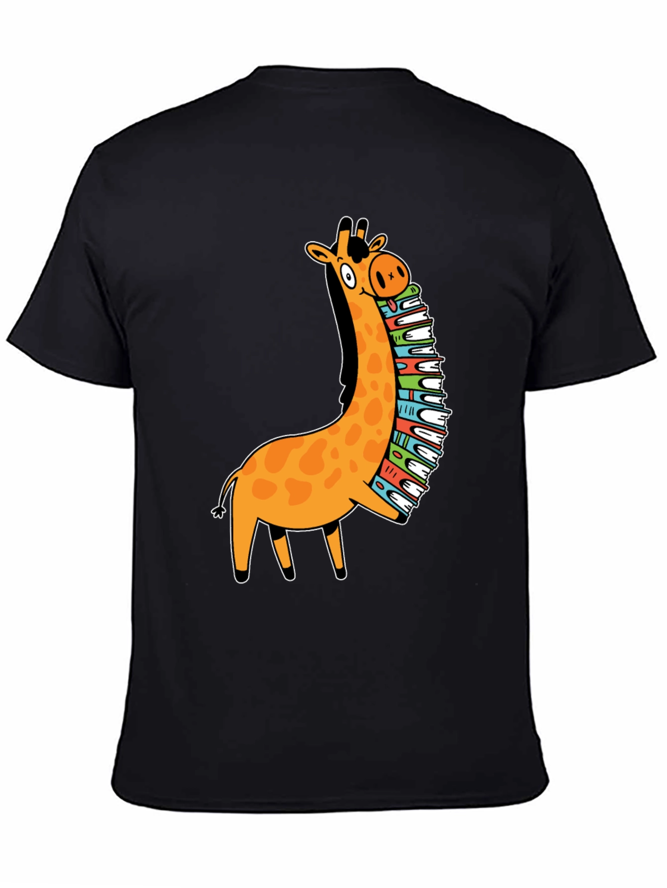 Giraffe Reading T-Shirt - Book Lover Tee