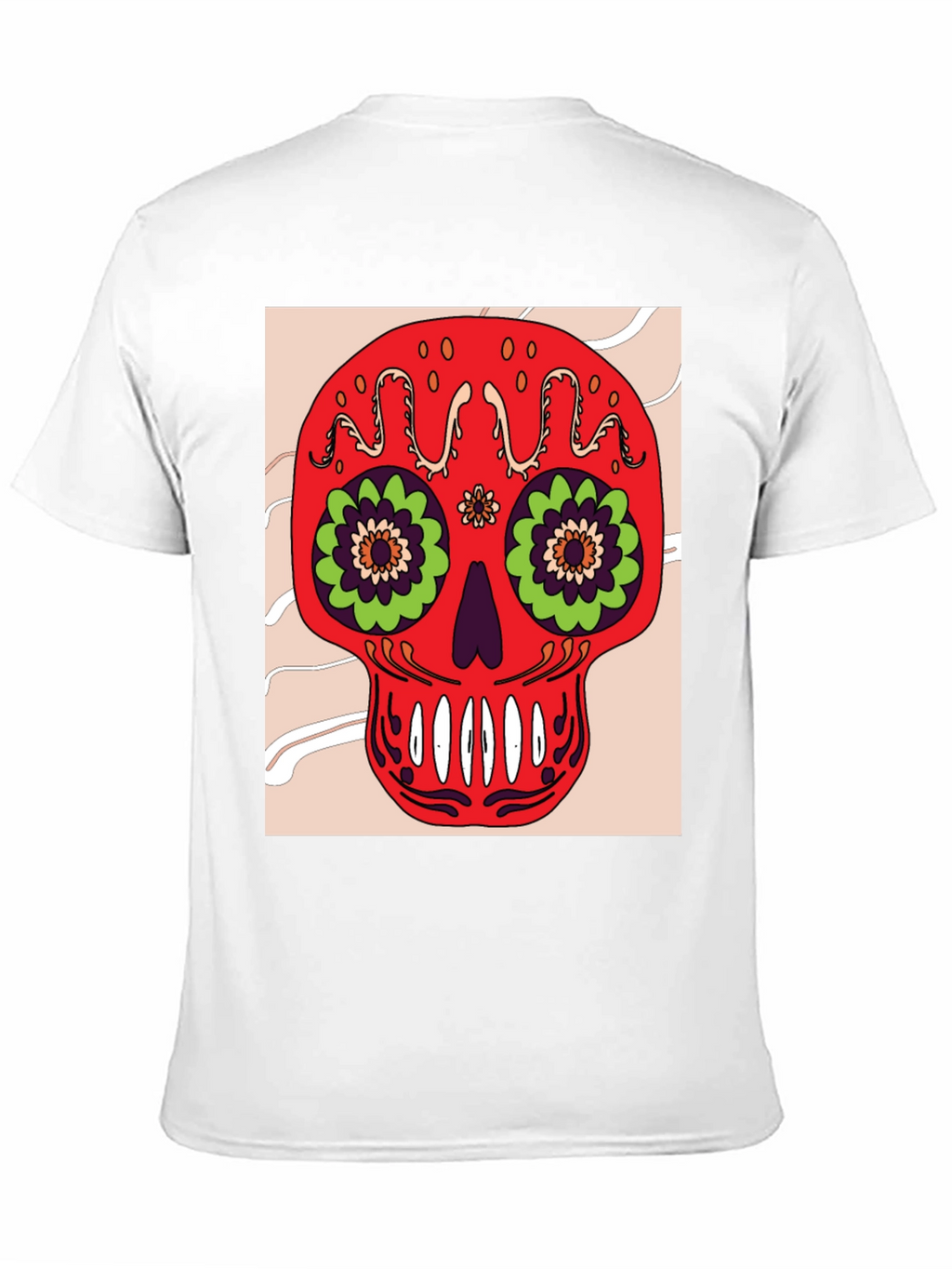 Sugar Skull Graphic Tee - Mens Black Cotton T-Shirt