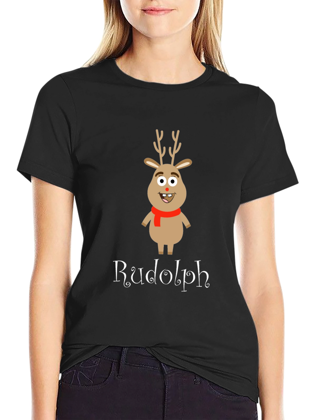 Rudolph Reindeer Graphic T-Shirt - Holiday Apparel