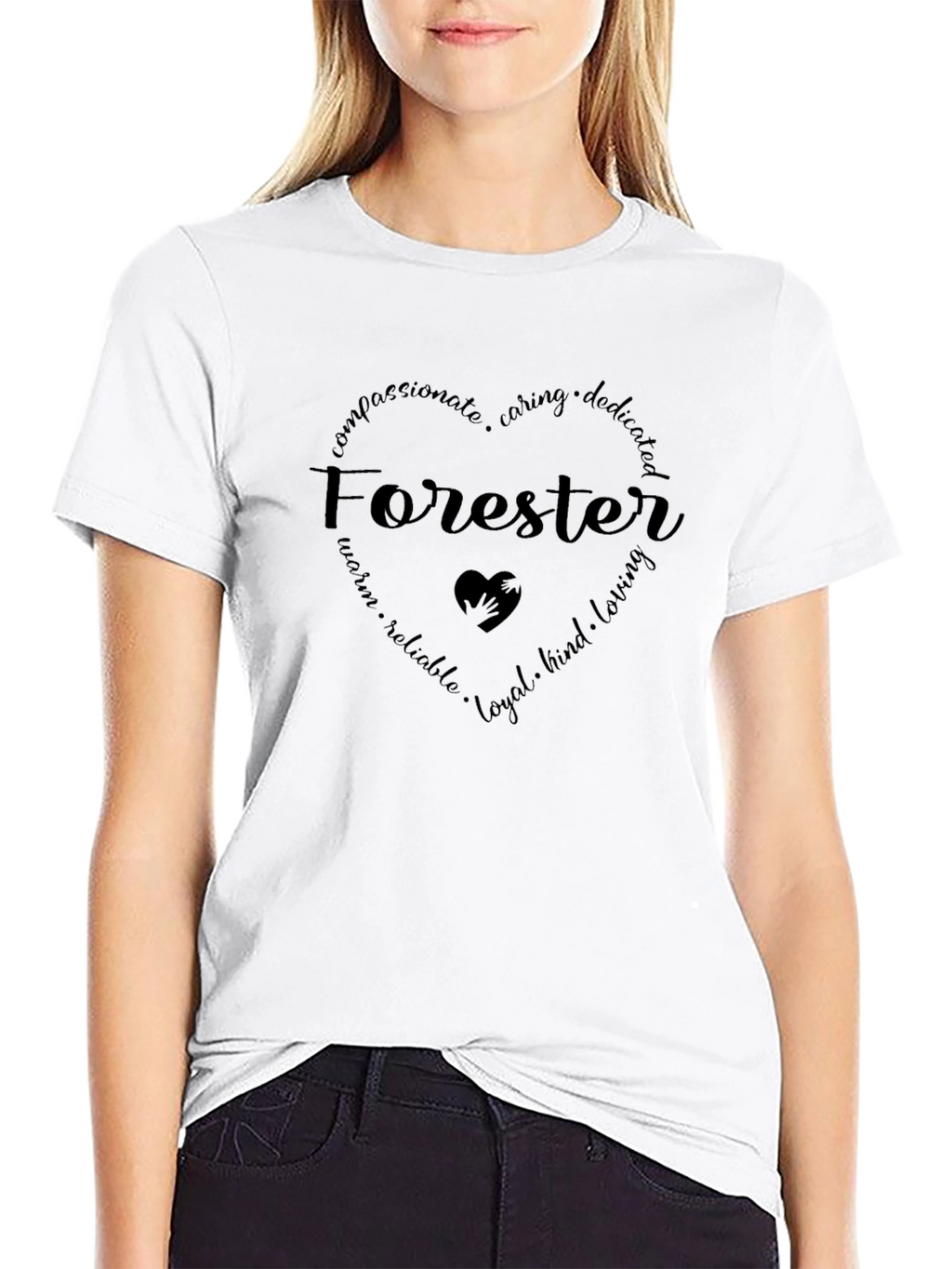 Forester Heart Graphic T-Shirt - Compassionate Caring Dedicated
